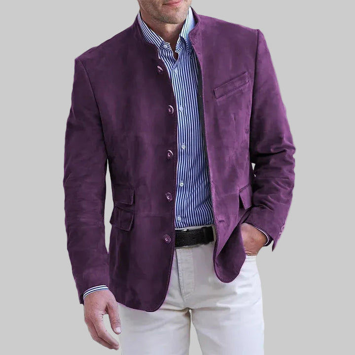 Stilvoller grauer Herren Blazer, vielseitige Klassik-Jacke. Optimal für elegante Herrenmode, Business & festliche Anlässe.