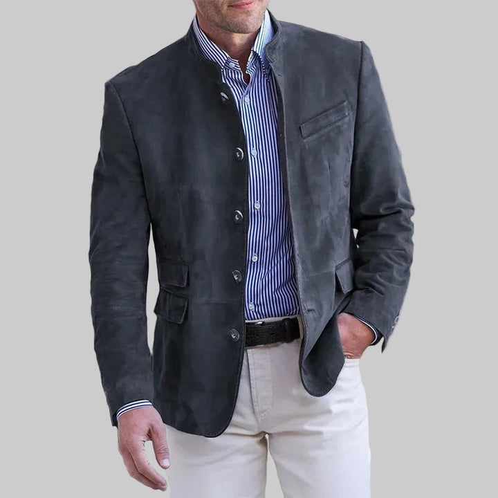 Violettfarbener eleganter Herren Blazer, moderne Klassik. Die ideale vielseitige Jacke für stilvolle Business- & Freizeitlooks.