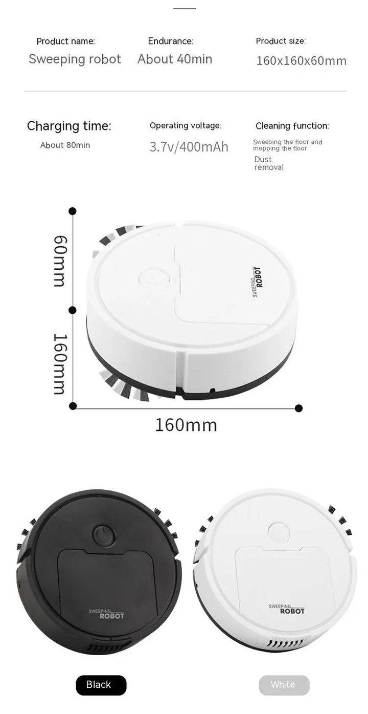Leistungsstarker Mini-Staubsauger-Roboter für alle Bodenarten, ein smartes Reinigungsgerät.