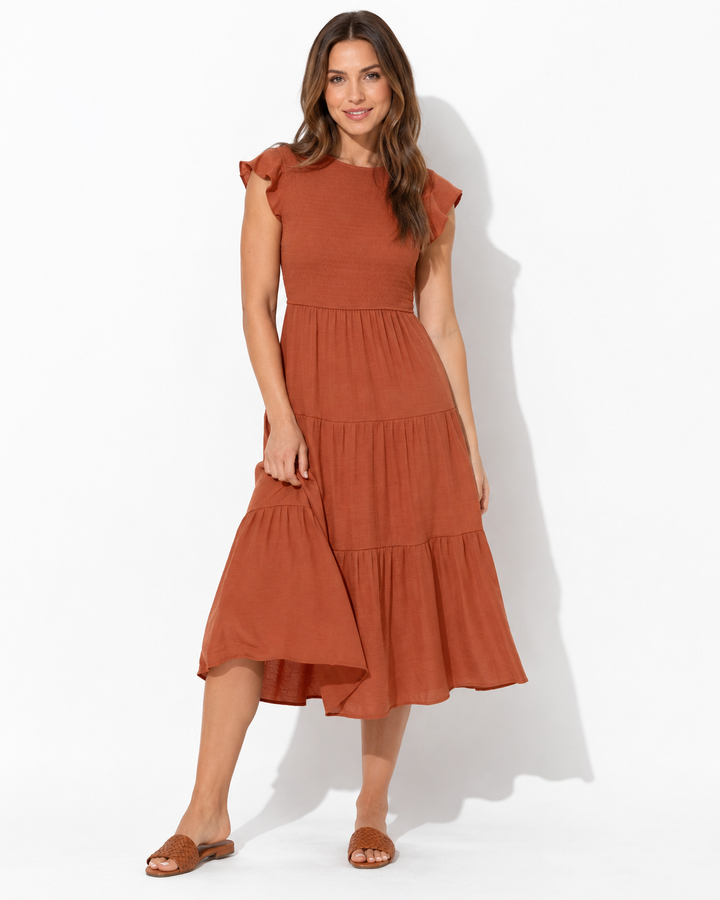 Elegantes bauchbedeckendes Damenkleid, ideal für Abend, Party & besondere Anlässe. Figurbetont und stilvoll.
