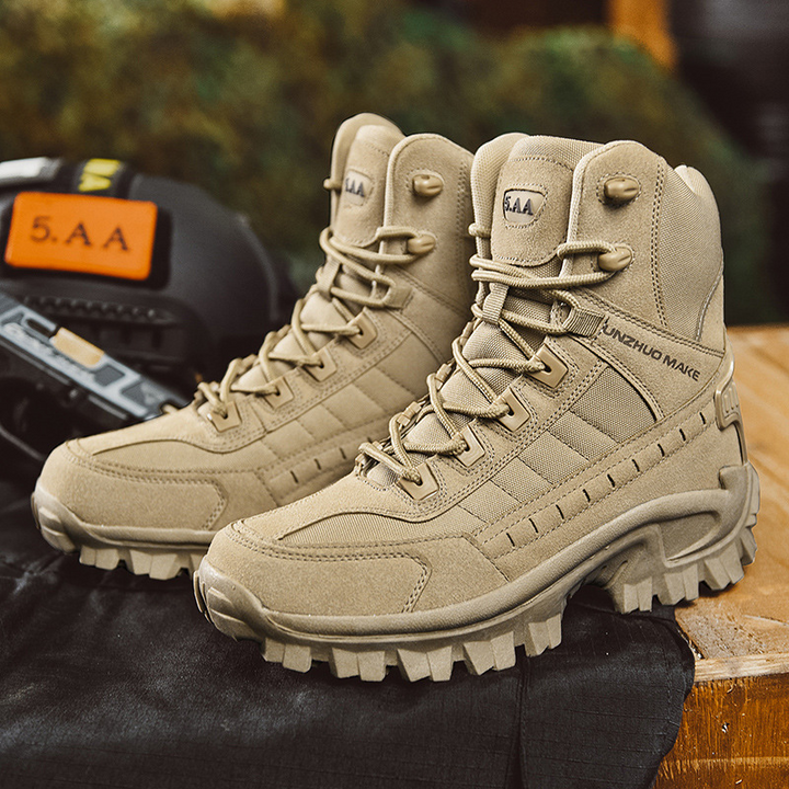 Herren Wanderschuh "Owen", taktisch, mit Schnürung, hohem Knöchelschutz & robuster Sohle.