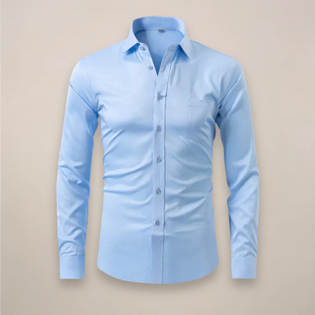 Herren Langarmhemd Regular Fit in klassischer Eleganz. Perfekt für den Übergang von Business zu Freizeit.
