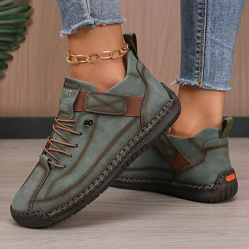 Orthopädischer Damen Slip-On Sneaker mit Dämpfung, ideal für gesundes Gehen und Komfortschuh.