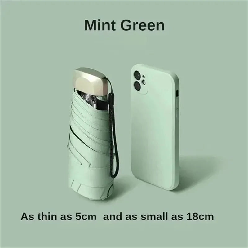 Stilvoller Mini Taschenregenschirm in urbaner Umgebung, ideal für Regen und Sonnenschutz.