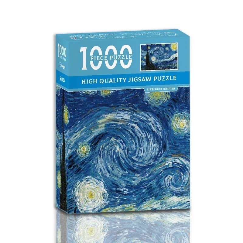 Exklusives 1000-Teile-Puzzle "Sternennacht" als perfektes Geschenk für Kunstliebhaber & Puzzle-Fans.