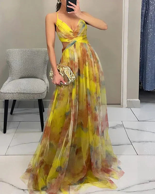 Edles Damen Maxikleid, bequem und elegant, perfekt für Sommerfeste und Hochzeiten.