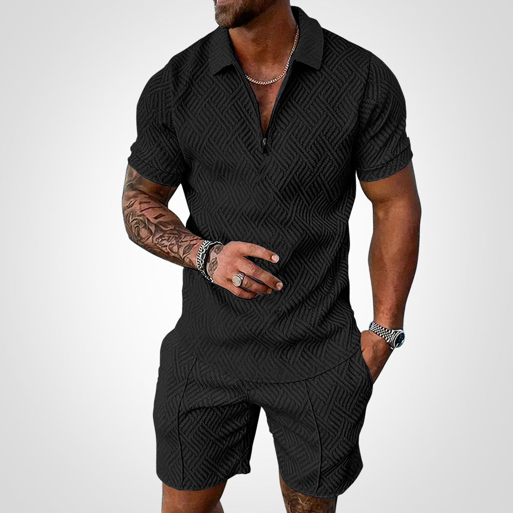 Komfortables Herren Sommer-Set aus leichtem, atmungsaktivem Stoff. Ideal für Strand, Urlaub & Freizeit.