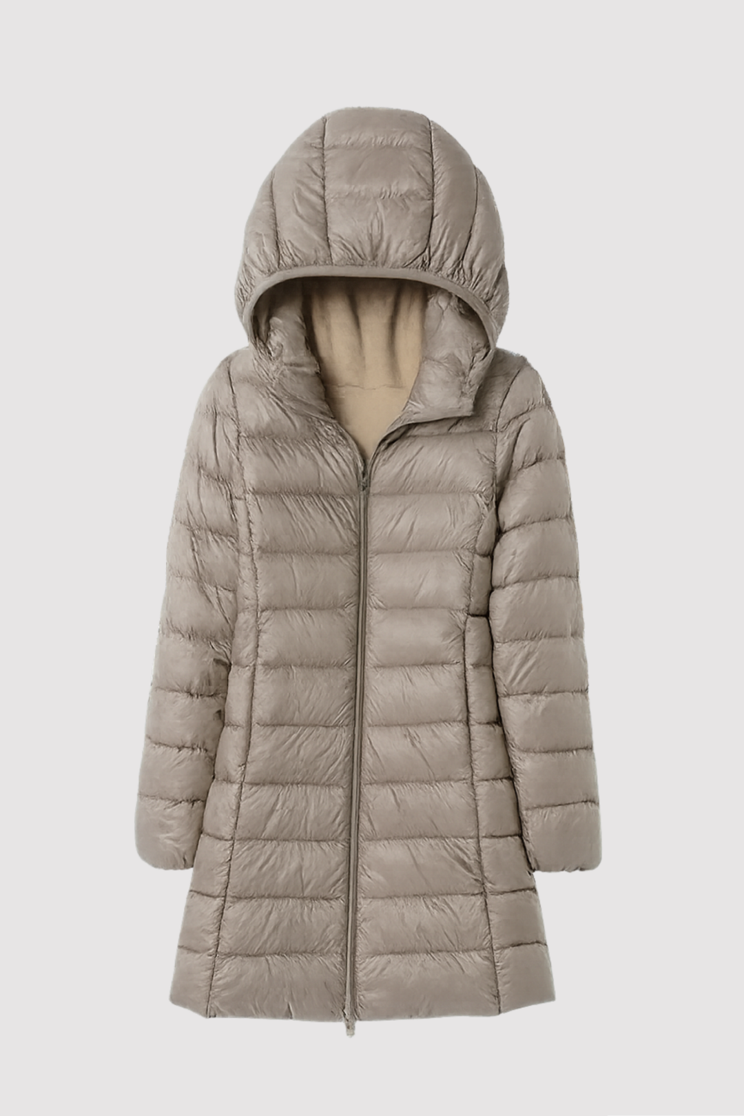 Damen Thermojacke mit Kapuze, ultraleicht & wasserabweisend. Ideal für Outdoor und Reise.