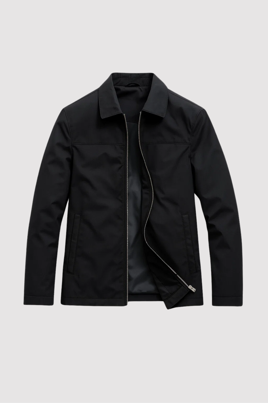 Elegante schwarze Herren Business Casual Jacke, Slim Fit, atmungsaktiv für Büro & Freizeit. Stilvolle Herrenmode.