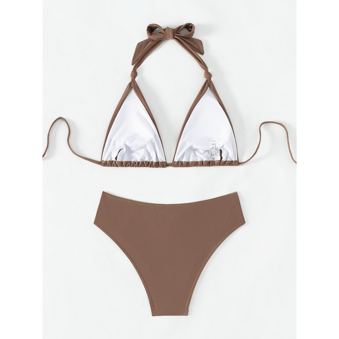 Elegantes Damen Bikini Set mit flexiblen Bindebändern für optimalen Sitz.