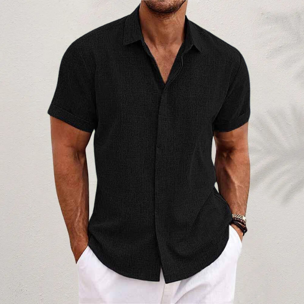 Modisches, tailliertes Herren Freizeithemd, kurzärmlig. Elegant & bequem für den Sommer.