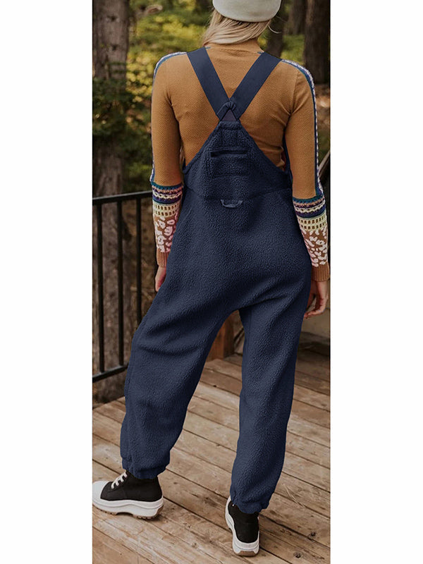 Damen Sport Fleece Overall, warm und bequem, ideal für entspannte Stunden.