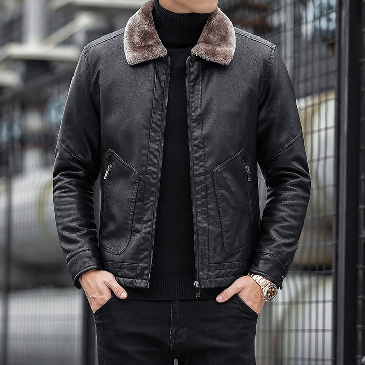 Hochwertiger Herren Blouson mit Teddykragen. Komfortable Übergangsjacke & Winterjacke für stilbewusste Männer.