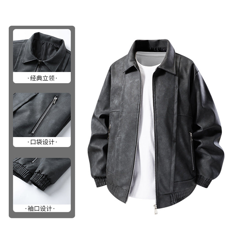Lässige Herren Bomberjacke mit elastischen Bündchen, klassischem Kragen, stylisch für urbane Outfits und Freizeit.