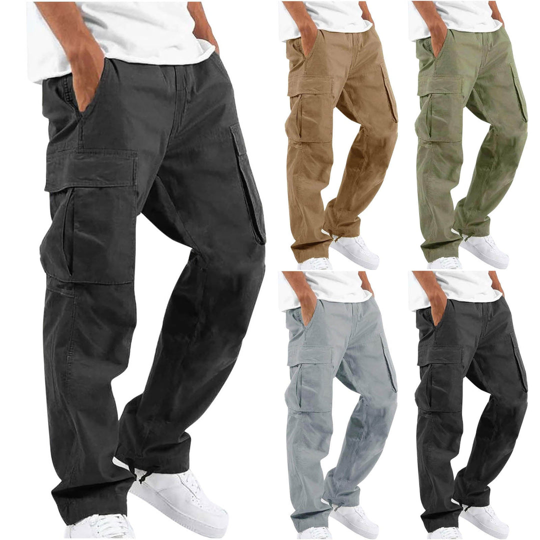 Herren Cargo-Hose in Beige mit vielen praktischen Taschen und lässigem Schnitt; ideal für Freizeit & Streetwear.