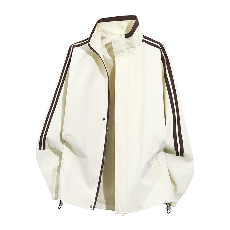 Leichte Herren Windjacke in Khaki, sportlich & funktional. Ideal für Outdoor, Sport & Freizeit im Frühling/Herbst.