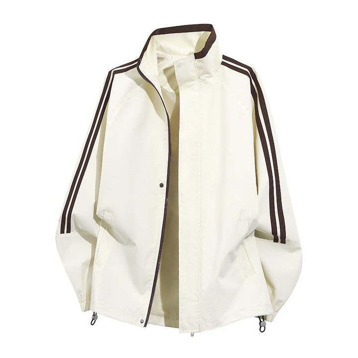 Leichte Herren Windjacke in Khaki, sportlich & funktional. Ideal für Outdoor, Sport & Freizeit im Frühling/Herbst.
