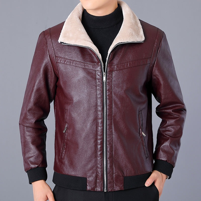 Lässige schwarze Herren-Winterjacke, hoher Kragen für extra Wärme, optimaler Komfort & moderner Stil.