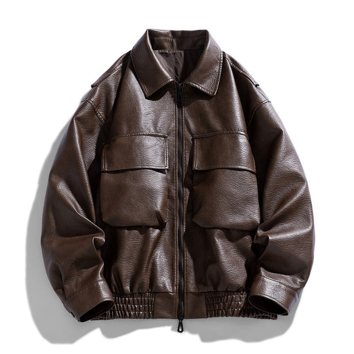 Komfortable und stilvolle Herren-Freizeitjacke mit Reißverschluss, perfekt für den Übergang.