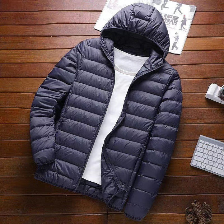 Herren ultraleichte Steppjacke, packbar, winddicht & wärmend für Outdoor & Freizeit.