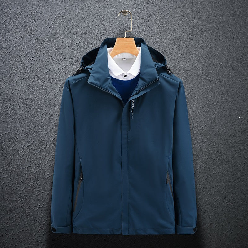 Komfortable Herren Freizeitjacke, winddicht & atmungsaktiv. Ideal als Reise- & Übergangsjacke.