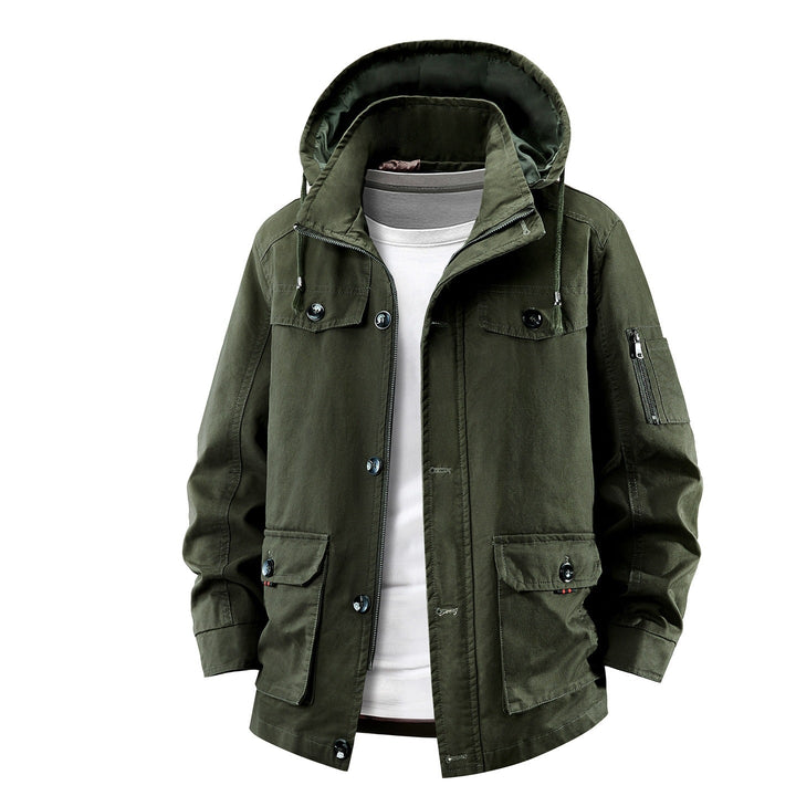 Robuste Herren Kapuzenjacke, leicht & funktional für Outdoor-Sport & Freizeit.