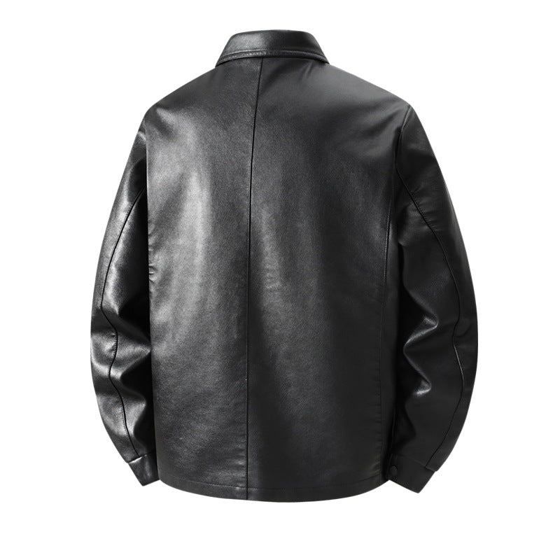 Stilvolle schwarze Herrenjacke, klassisches Design. Komfortable Herrenmode für Business, Freizeit und kühle Tage.