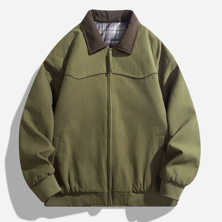 Herren Übergangsjacke schwarz mit Reißverschluss für Freizeit & Alltag. Leichte Casual Mode Männerkleidung.