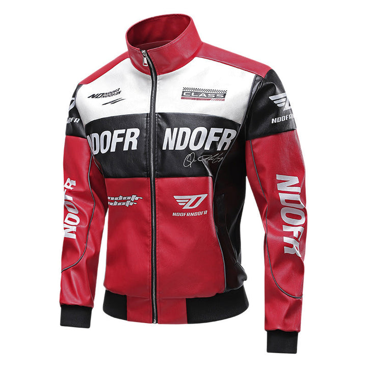Moderne Herren Sportjacke, schwarze Bikerjacke für einen dynamischen Freizeit- oder Urban-Look, vielseitige Übergangsjacke.