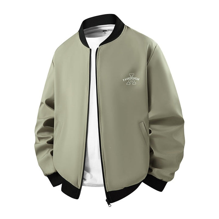 Herren Bomberjacke in Dunkelblau, modern und lässig, ideal für Frühling & Herbst Streetwear.