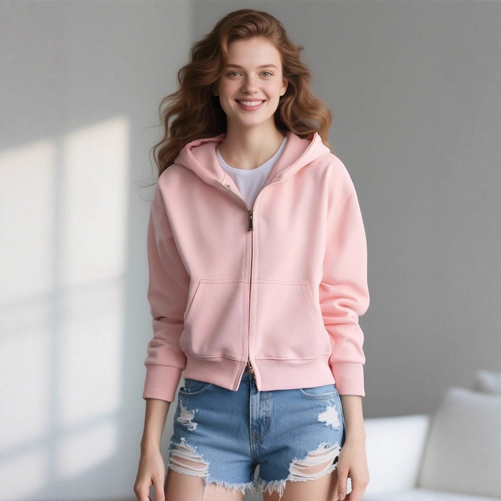 Damen Kapuzenjacke, weich und stilvoll, perfekt für Freizeit und Alltag.