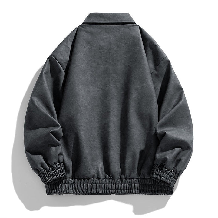 Elegante Herren Übergangsjacke mit Stehkragen und robustem Reißverschluss, perfekt für Frühling und Herbst.