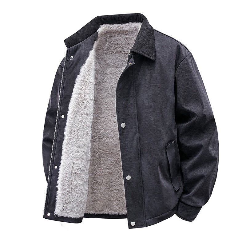 Lässige Herren Bikerjacke im Leder-Look, warm & bequem. Die ideale Übergangsjacke für Herrenmode.