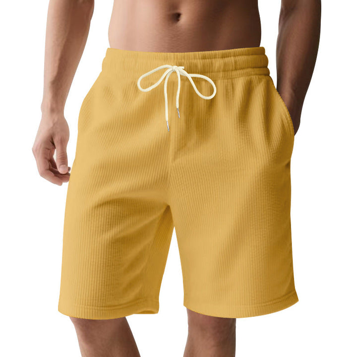 Casual Herrenshorts mit Kordelzug in Schwarz, perfekt für Sport und Entspannung.