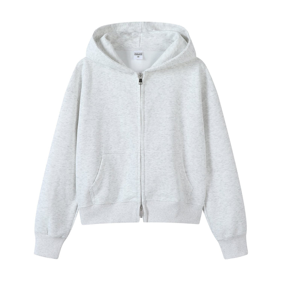 Sportliche Damen Hoodie Jacke mit Reißverschluss, perfekt für aktive Freizeit und Komfort.