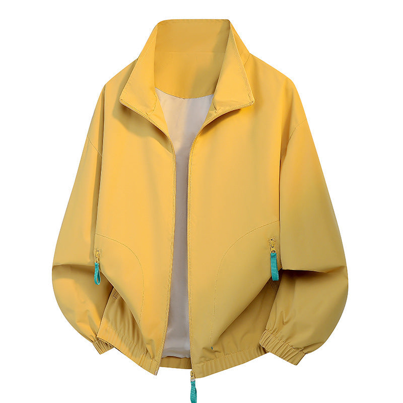 Herren Urbaner Blouson in Dunkelblau, perfekt für lässigen Alltagslook; bequeme Freizeitjacke mit Stehkragen.