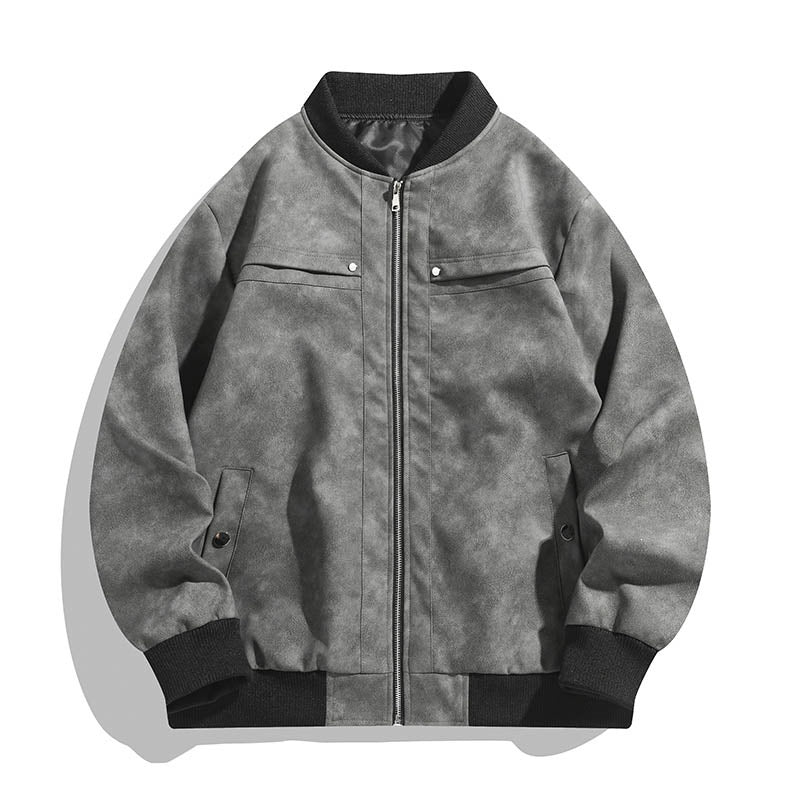 Lässige Herren Bomberjacke mit Vintage-Details; vielseitige Freizeitjacke für modische Männer und den Alltag.