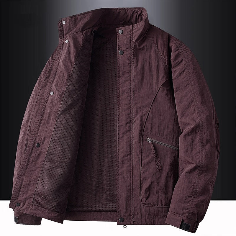 Herren Funktions-Sportjacke, leicht & atmungsaktiv. Ideal für Outdoor, Frühling/Herbst, Sport & Freizeit.