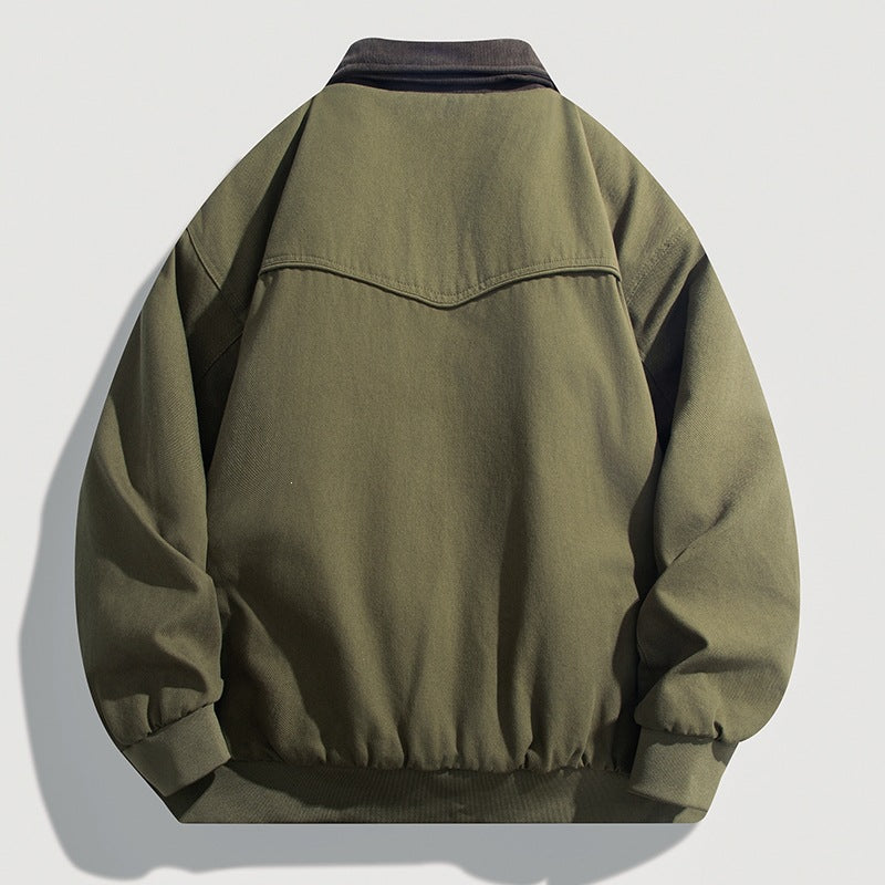 Stylische Herren Übergangsjacke schwarz. Bequeme Reißverschlussjacke für Casual Mode und Alltag.