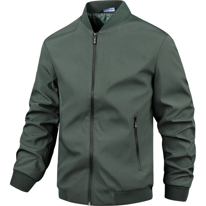 Stilvolle Herren Sportjacke mit Stehkragen, lässige Oberbekleidung für urbane Outfits.