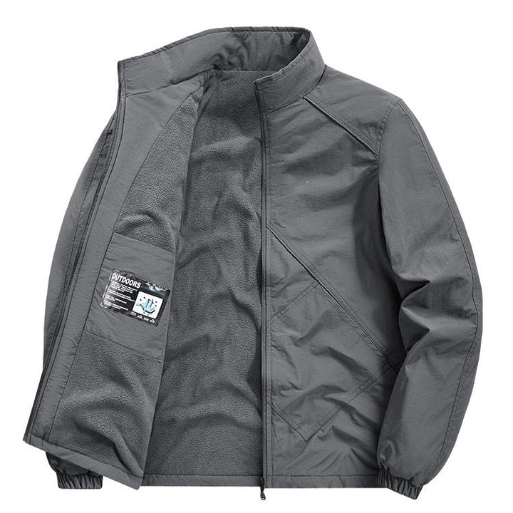 Leichte Herren Windbreaker Übergangsjacke mit Reißverschluss, perfekt für Outdoor-Aktivitäten.