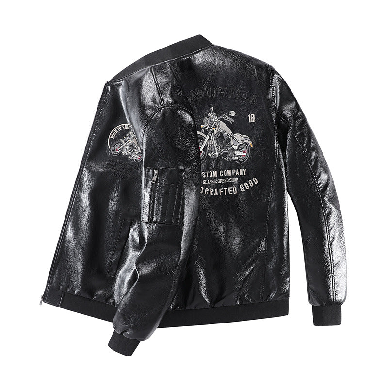 Modische Herren Jacke mit kunstvollen Stickereien, vielseitig kombinierbar für verschiedene Anlässe.