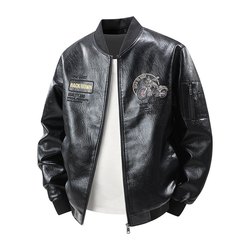 Komfortable Herren Bomberjacke mit Stickereien, ideal als Casual Jacke für den Lagen-Look.