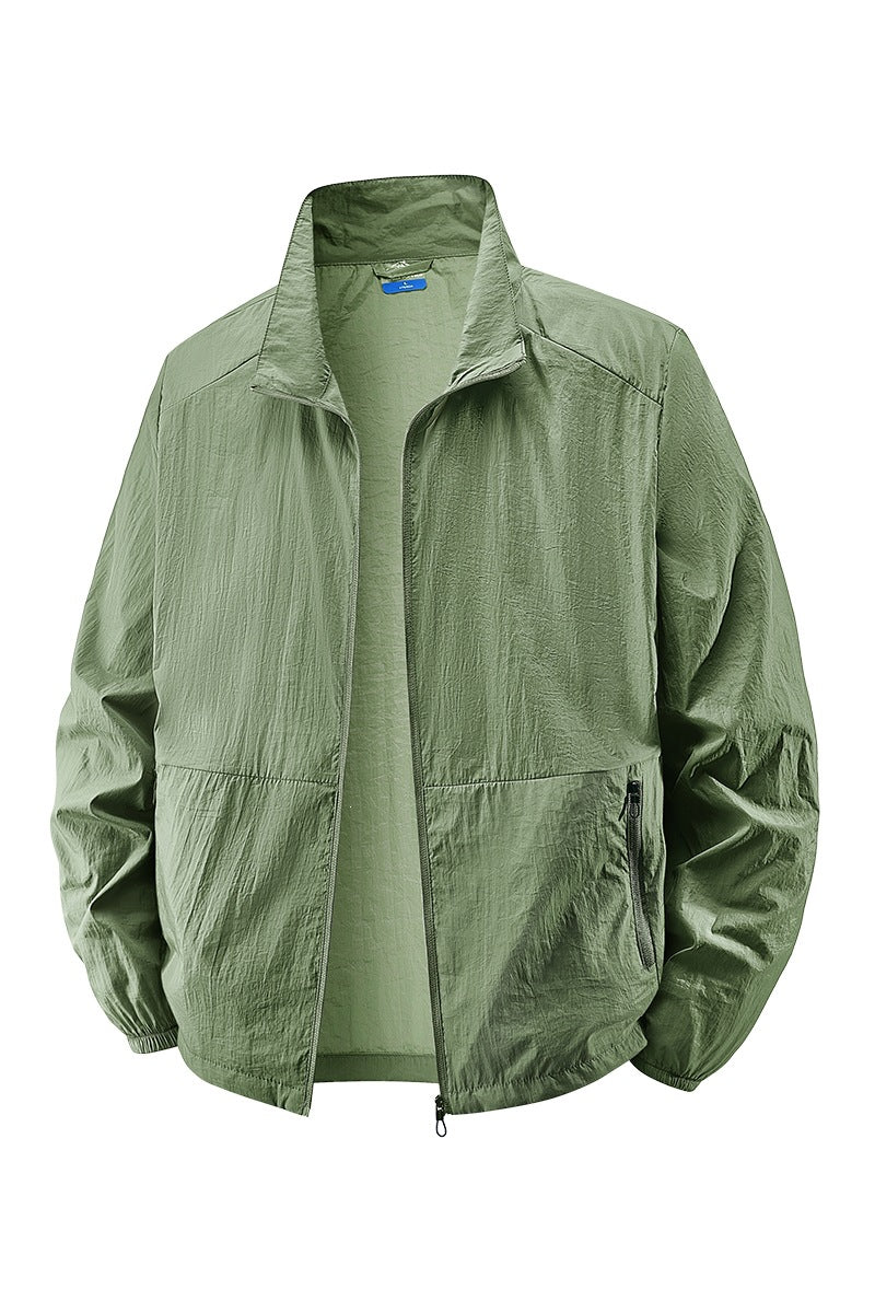 Robuste Herren Freizeitjacke, grau. Wasserabweisend, winddicht und stilvoll für jede Aktivität.