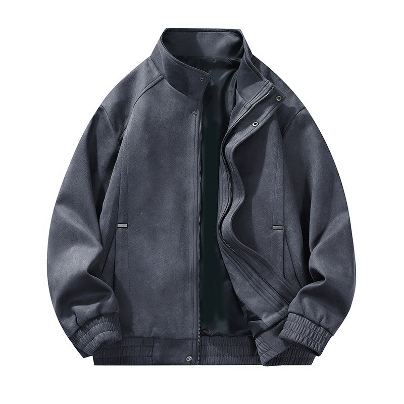 Moderne schwarze Herren Bomberjacke, strapazierfähig und stilvoll, eine Must-have Übergangsjacke für Männer.