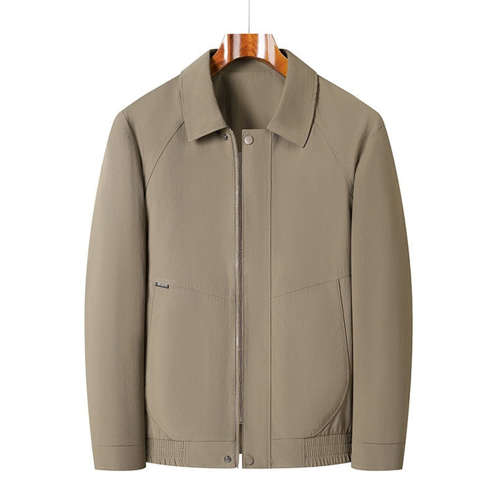 Leichte, atmungsaktive Herren Übergangsjacke mit Reißverschluss, perfekt für Frühling und Herbst.