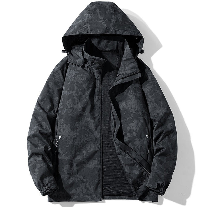 Wasserabweisende Herren Funktionsjacke, schlankes Design, perfekt für Sport, Outdoor & Übergangszeiten.