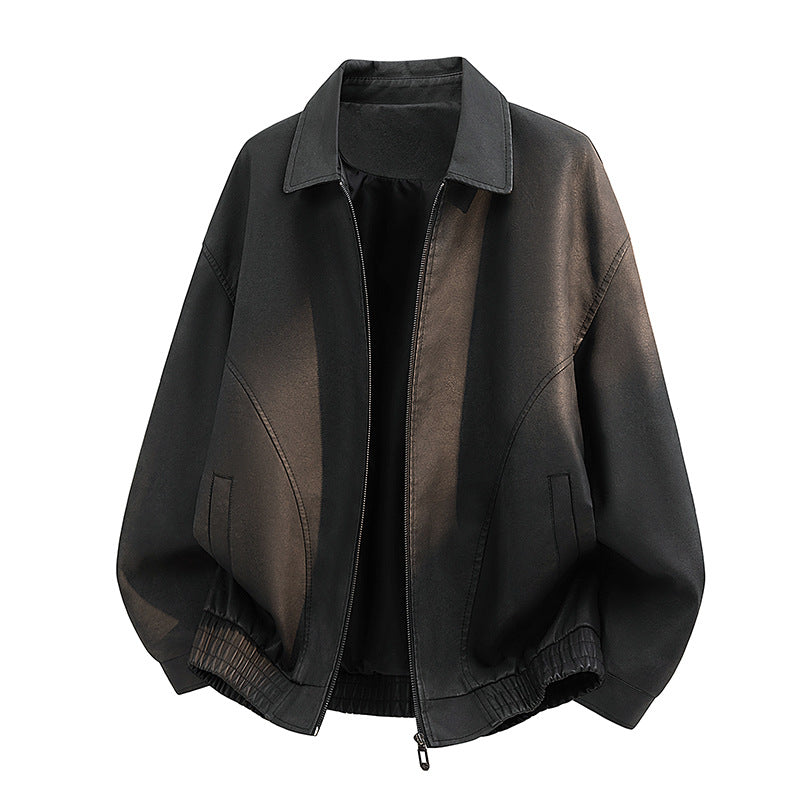 Trendige Männer Jacke in Schwarz, elegante Passform für einen modernen, entspannten Look.