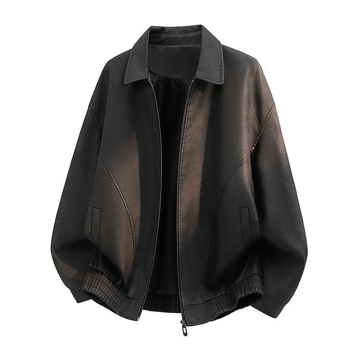 Trendige Männer Jacke in Schwarz, elegante Passform für einen modernen, entspannten Look.