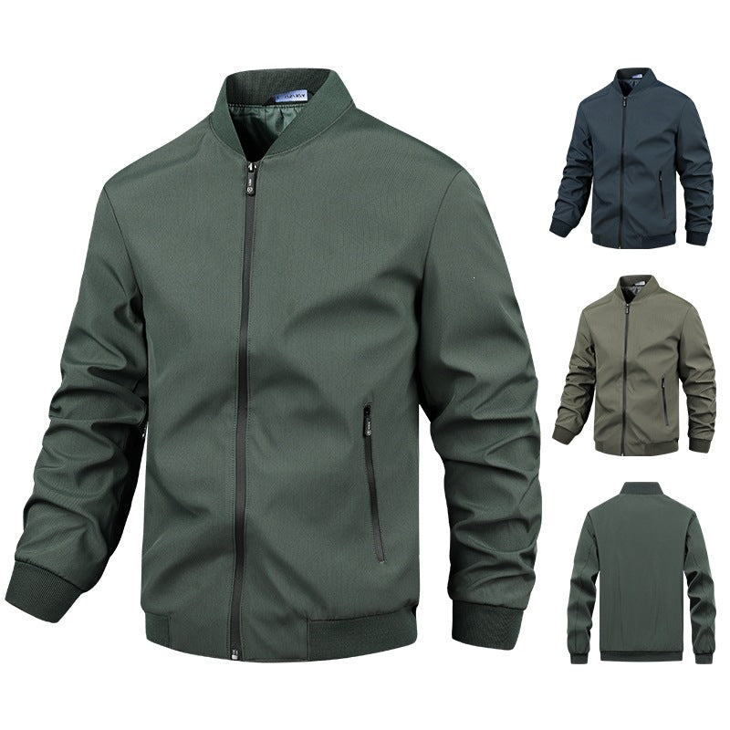 Vielseitige Herren Übergangsjacke mit Stehkragen, perfekt für Alltag & entspannte Freizeitaktivitäten.